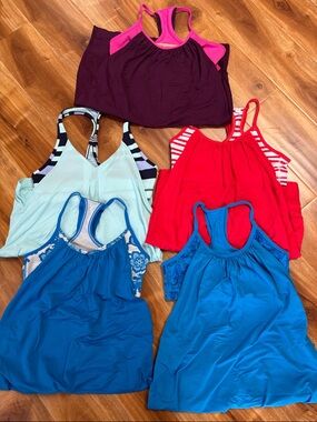 Lululemon - Assorted Women's Racerback Tank Tops - Mix of Bright Colors.